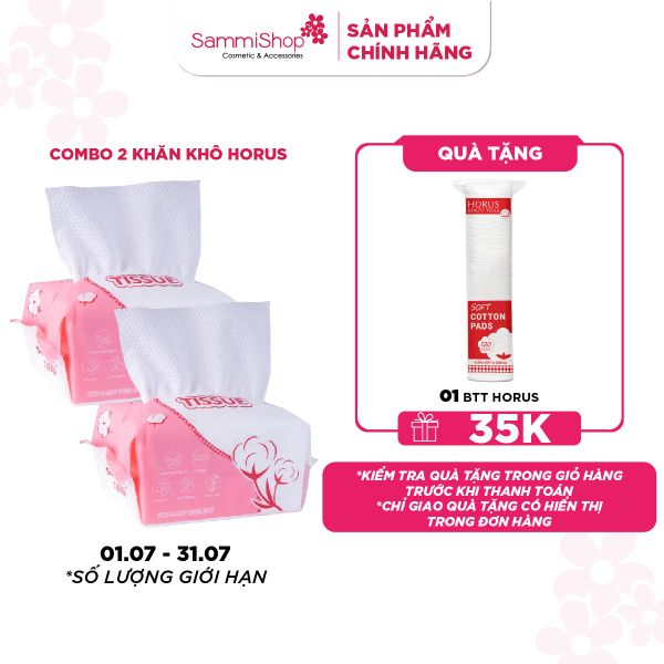 APP-WEB 01.07 - 31.07 COMBO 2 Horus Khăn khô đa năng Soft Cotton Tissue 80pcs