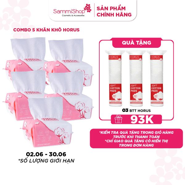 APP-WEB 02.06 - 30.06 COMBO 5 Horus Khăn khô đa năng Soft Cotton Tissue 80pcs