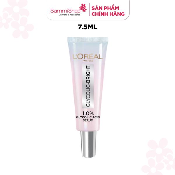 [HÀNG TẶNG KHÔNG BÁN] 2 QT Loreal Dưỡng chất sáng da tức thì Glycolic Bright 1.0% Glycolic Acid 7.5ml Và 5 QT Loreal kem chống nắng Loreal Paris UV Defender Serum Invisible Fluid SPF 50+/PA ++++ Long UVA 5ml
