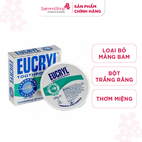 Eucryl Bột Đánh Răng Tẩy Trắng Toothpowder 50g