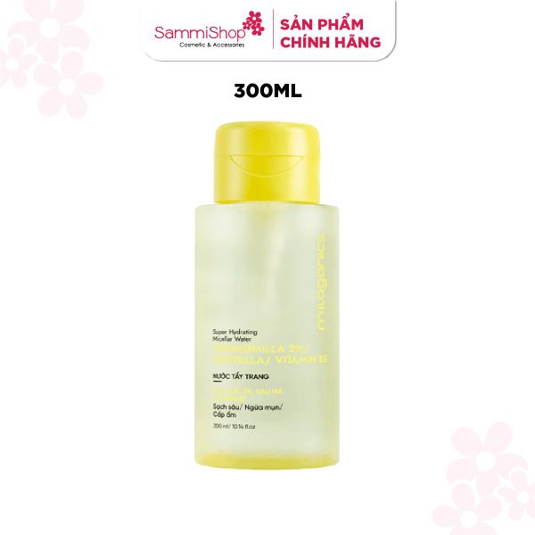 [HÀNG TẶNG KHÔNG BÁN] QT Milaganics Nước tẩy trang Hoa cúc, Rau má, Vitamin B5 300ml