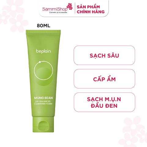 Beplain Sữa rửa mặt Mung Bean pH-Balanced Cleansing Foam