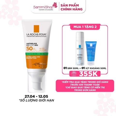 La Roche-Posay Kem Chống Nắng Anthelios Uvmune 400 Oil Control Gel Cream 50ml