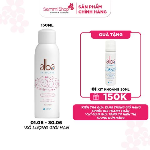 01.06 - 30.06 MUA 1 TẶNG 1 Alba Skin Care Xịt chống hăm cho bé 150ml