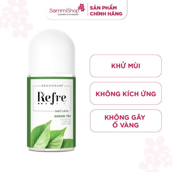 Refre Lăn khử mùi Natural Green Tea 40ml