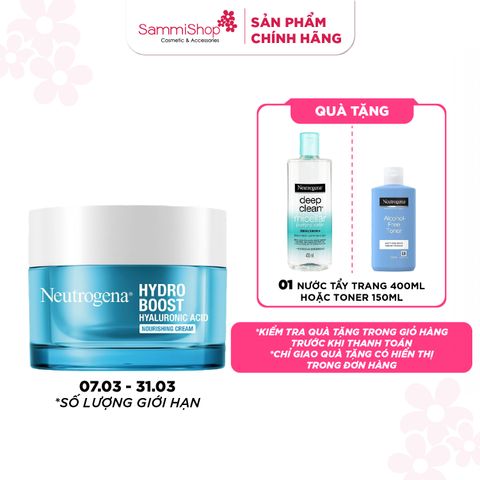 [07.03-31.03] Neutrogena Kem dưỡng ẩm Hydro Boost Hyaluronic Acid Nourishing Cream 50g