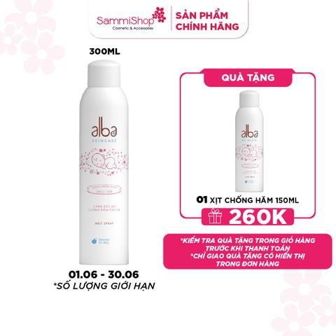 01.06 - 30.06 MUA 1 TẶNG 1 Alba Skin Care Xịt chống hăm cho bé 300ml