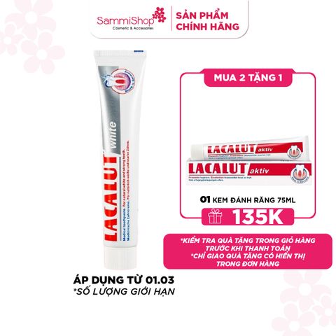 Lacalut Kem đánh răng White 75ml