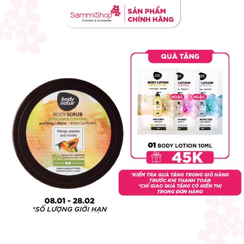 Body Natur Tẩy da chết cơ thể Body Scrub Mango, Papaya and Marula
