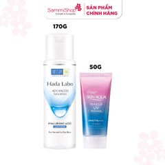 14.06 - 17.06 COMBO Sunplay Tinh chất chống nắng Skin Aqua Tone Up UV Essence Lavender SPF50+/PA++++ 50g + Hadalabo Dung dịch dưỡng ẩm Advanced Nourish Hyaluronic Acid Lotion ForNormal To DrySkin170ml