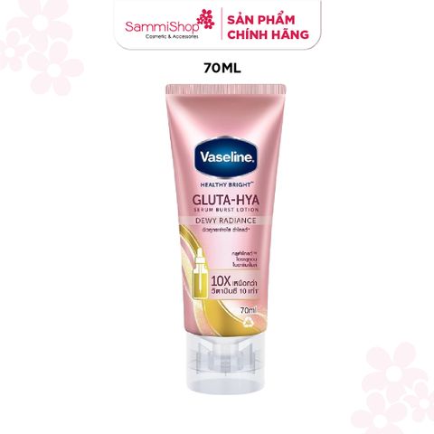 [HÀNG TẶNG KHÔNG BÁN] QT Vaseline Sữa dưỡng thể Healthy Bright Gluta-Hya Serum Burst Lotion Dewy Radiance 70ml.