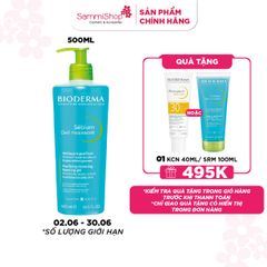 Bioderma Gel rửa mặt Sebium Gel Moussant dạng chai 500ml