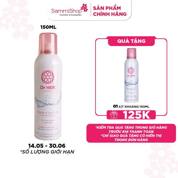 [14.05 - 30.06] Dr Her Xịt khoáng Water 150ml