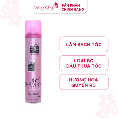 Dầu Gội Khô Girlz Only Party Nights Hương Hoa Quyến Rũ 200ml