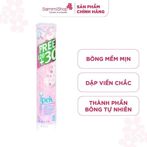 Ipek Bông tẩy trang 120+30 miếng