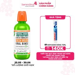 [25.5-30.6] Therabreath Nước súc miệng Fresh Breath Oral Rinse 473ml