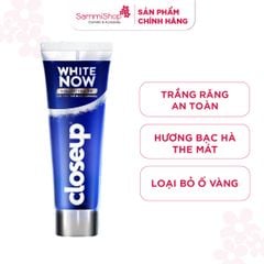 Closeup Kem đánh răng White Now Với Tinh Thể Blue Sapphire 100g