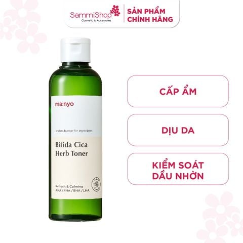 Ma:nyo Nước hoa hồng Bifida Cica Herb Toner 210ml