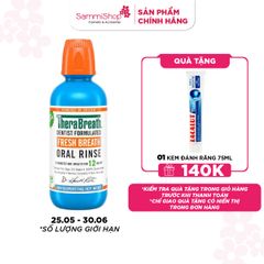 [25.5-30.6] Therabreath Nước súc miệng Fresh Breath Oral Rinse 473ml