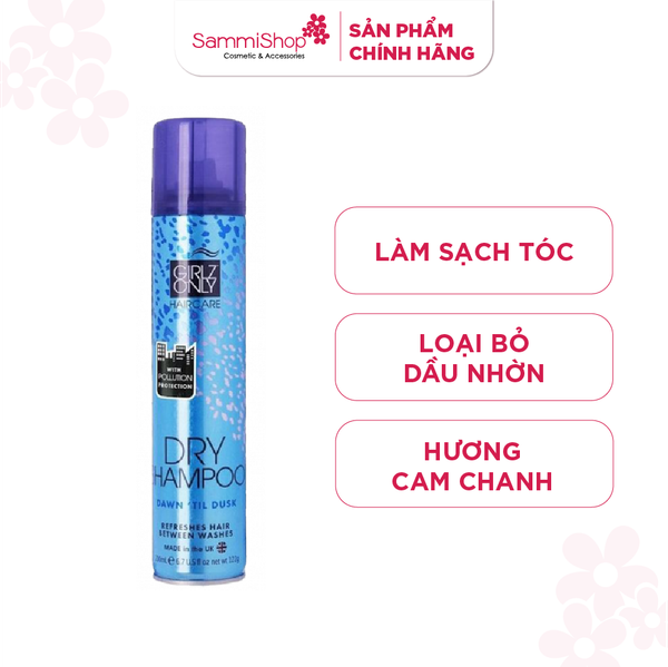 Girlz Only Dầu Gội Khô Dawn Til Dusk Hương Trái Cây Sảng Khoái 200ml