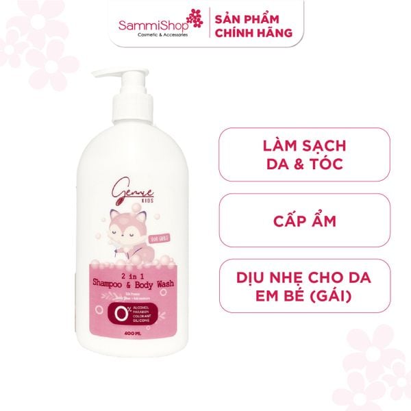 Gennie Tắm gội Baby 2in1 for Girl 400ml