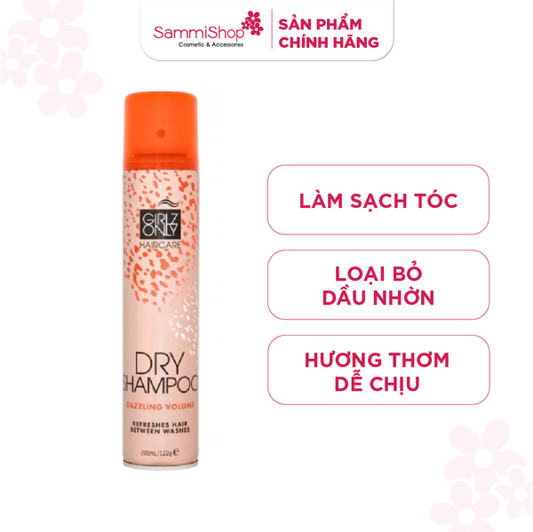 Girlz Only Dầu Gội Khô Dazzling Volume Làm Phồng Tóc 200ml