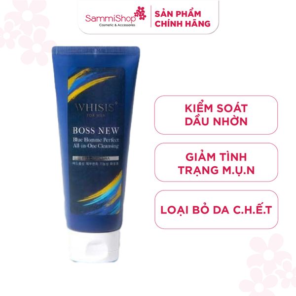 Whisis Sữa rửa mặt For Men Boss New Blue Homme Perfect All-in-one Cleansing 150ml