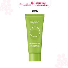 [HÀNG TẶNG KHÔNG BÁN] QT Beplain Sữa rửa mặt Mung Bean pH-Balanced Cleansing Foam 20ml Và 1 QT Beplain Mặt nạ đất sét Mung Bean Pore Clay Mask 12ml