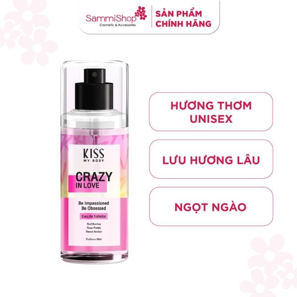 Kiss My Body Xịt thơm toàn thân Perfume Mist #Crazy In Love 88ml