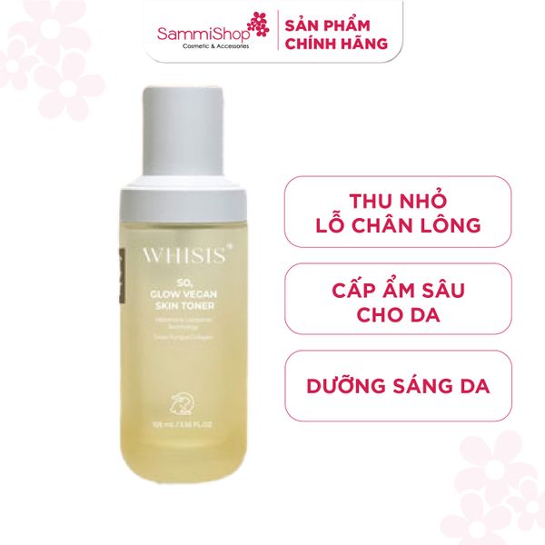 Whisis So Nước hoa hồng thuần chay Glow Vegan Skin toner 105ml