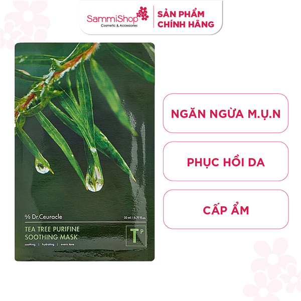 Dr.Ceuracle Mặt Nạ giấy Tràm Trà Tea Tree Purifine Soothing Mask 23ml