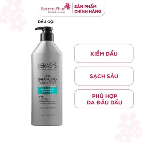 Aekyung Kerasys Dầu gội Hair Clinic Scalp Balancing Shampoo 600ml