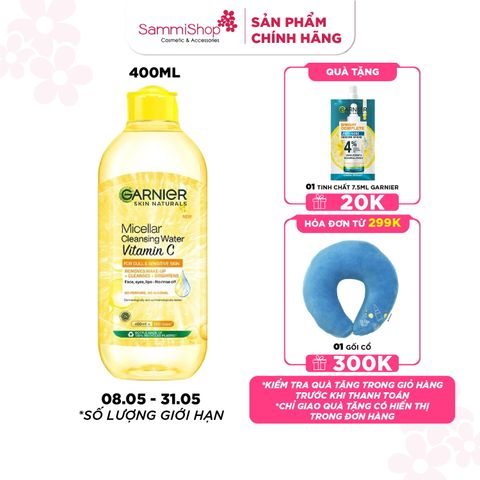 Garnier Nước tẩy trang Micellar Cleansing Water Vitamin C 400ml