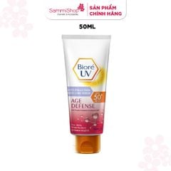 [HÀNG TẶNG KHÔNG BÁN] QT Serum chống nắng Biore UV Anti-pollution Body Care Serum Age Defense SPF50+/PA+++ 50ml VÀ QT Biore Dán Mũi Lột Mụn Không Hương Pore Pack 4 miếng Hoặc QT Biore Nước tẩy trang ngừa mụn Perfect Cleansing Water Acne Care 25ml
