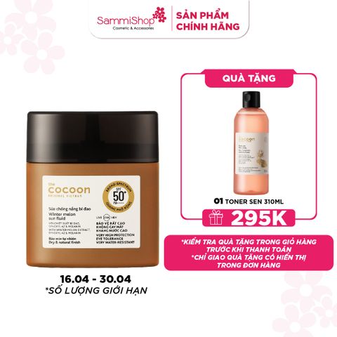 [16.04 - 30.04] Cocoon Sữa chống nắng bí đao Winter Melon Sun Fluid 50ml