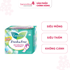 Laurier Fresh & Free Siêu Mỏng Không Cánh 8M