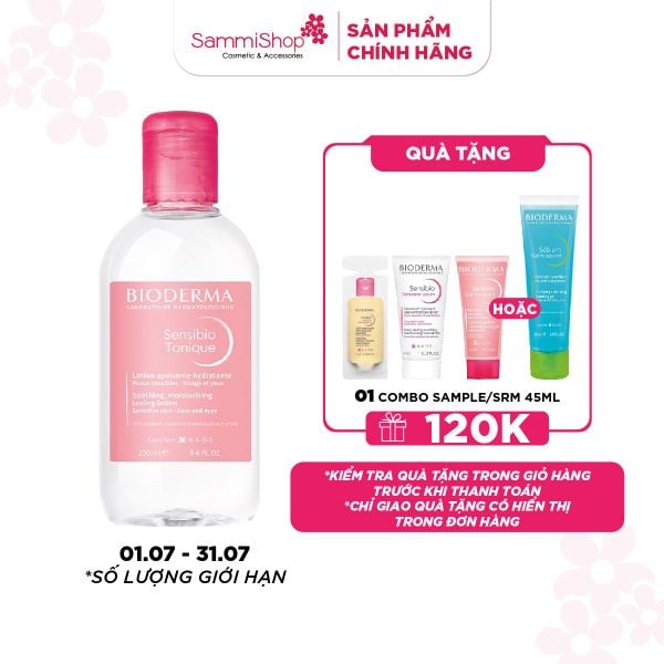 01.07 - 31.07 APP-WEB Bioderma Nước hoa hồng Sensibio Tonique 250ml