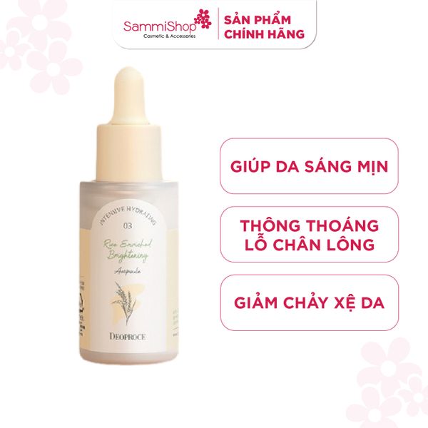 Deoproce Tinh chất Rice Enriched Brightening Ampoule 30g