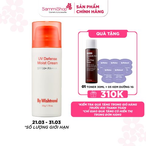 [21.03 - 31.03]  By Wishtrend Kem chống nắng UV Defense Moist Cream SPF50+PA++++ 50g