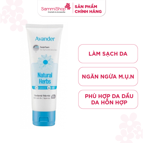 Avander Sữa rửa mặt thảo mộc 100g