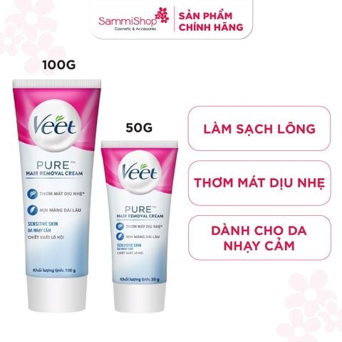 Veet Kem tẩy lông Pure Hair Revoval Cream Sensitive Skin