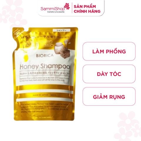 Biorica Dầu gội mật ong Honey Shampoo dạng túi 360ml