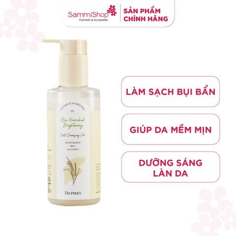 Deoproce Sữa rửa mặt Rice Enriched Brightening Soft Cleansing Gel 200ml