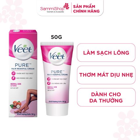 Veet Kem tẩy lông Pure Hair Revoval Cream Normal Skin 50g