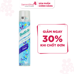 Dầu gội khô Batiste Dry Shampoo Light& Breezy Fresh 200ml