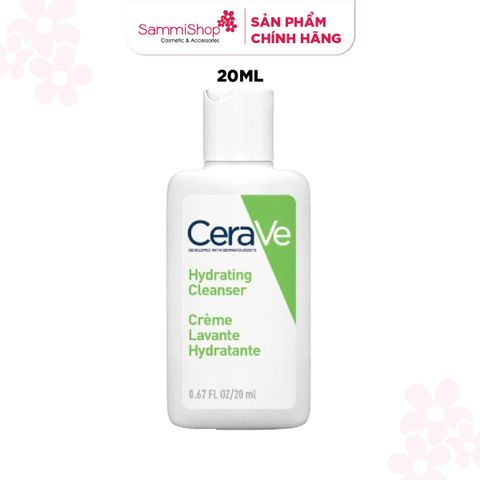 QT BILL 299K APP.WEB QT Cerave Sữa rửa mặt da khô, da thường Hydrating Cleanser 20ml