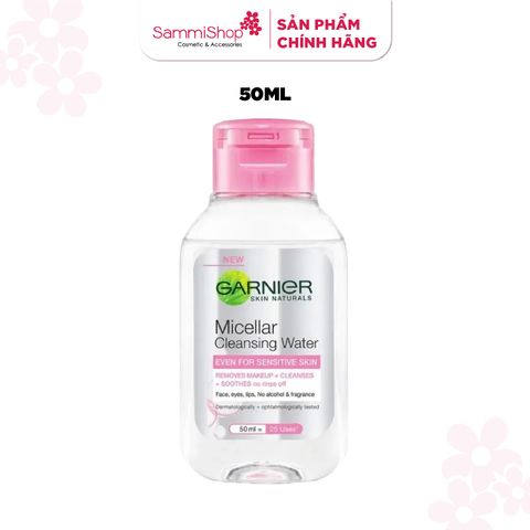 [ HÀNG TẶNG KHÔNG BÁN ] QT Garnier Nước tẩy trang Micellar Cleansing Water Even For Sensitive Skin 50ml + QT Maybelline Kem lót Fit Me Matte + Poreless Primer 5ml