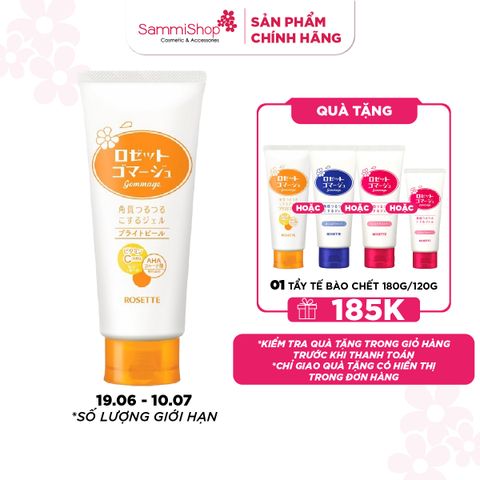 19.06 - 10.07 MUA 1 TẶNG 1 Rosette Tẩy tế bào chết dưỡng sáng da Gommage Bright Peel 180g