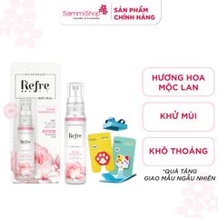 Refre Xịt khử mùi Hồng Mộc Lan Refre Natural Rosa Magnolia 30ml + quà