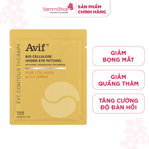 Avif Mặt nạ dưỡng da vùng mắt Bio Cellulose Under-Eye Patches